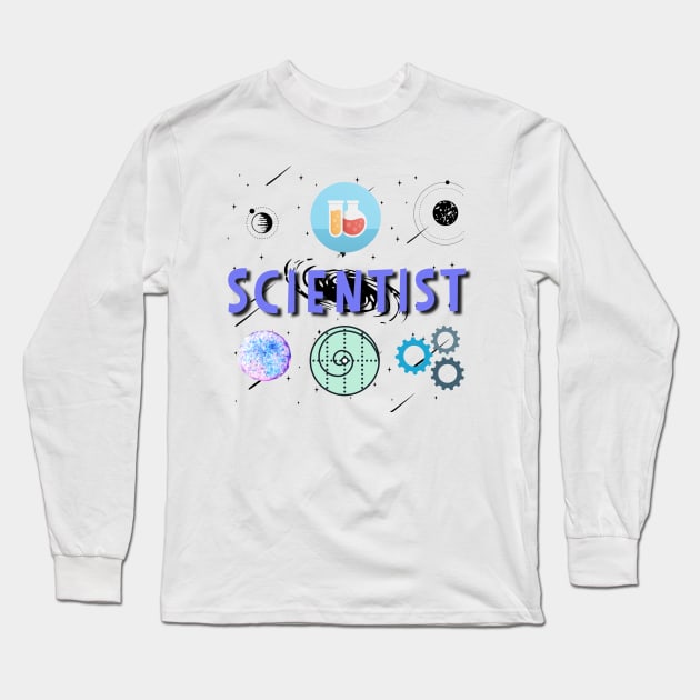 Scientist Gift Design Chemistry Physics STEM Long Sleeve T-Shirt by AstroGearStore